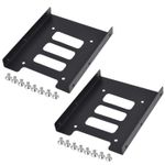 TRIXES Metal Internal Mounting Kits 2.5 Inch SSD & 3.5 Inch HDD NEW x2 Brackets