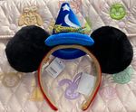 Authentic Disney Sorcerer Mickey Hat Cute Plush Ear Headband Disneyland Gift New
