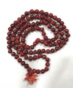 Red Chandan Sandlewood Mala Hindu Japa Meditation Yoga Necklace Rosary 108 Bead