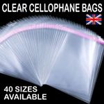 Clear Cellophane Bags Self Seal Packing Bag Display Gifts Cards Crafts Wrapping