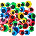   100 Wiggle Wiggly Googly Eyes Craft Colour Backgrounds  Sizes 10MM 12MM 15MM