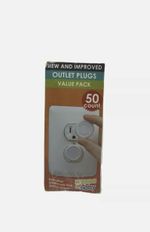 white Outlet Covers 50 Pack Value Pack Baby Safety Outlet Plug Covers- NEW