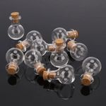 10PCS Small Glass Bottles Miniature Potion Bottle Mini Cork Glass Vials Wedding