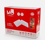 MG Pack 650ml Clear Rectangular Plastic Food Containers Snap Lids 250 1 =£2.00
