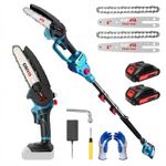 Telescopic Pole Chainsaw Long Reach Electric Tree Pruner Trimmer Branch Cutteruk