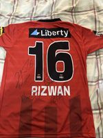 Melbourne Renegades BBL Cricket Shirt/Jersey Autographed Rizwan #16