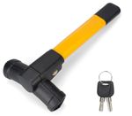 Heavy Duty Car Steering Wheel Anti-Theft Lock with Keys - Yellow New