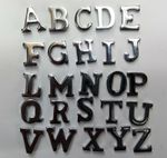 British Made Military Issue Snap Pin ½" Chrome Shoulder or Collar Letters  A-Z