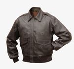 A2 Leather Jacket - Quality WW2 Repro in Brown Goat Leather - US Pilot Aviator