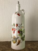 Vintage Revol France Porcelain Oil Bottle Cruet Wild Strawberry Blueberry Floral