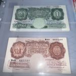 2 cattern banknote 10/- &£1 both in good conition