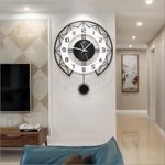 Modern Wall Clock Decor Big Silent Non Ticking for Living Room Home Decorative