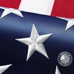 American Flag 5 X 8 Ft, 100% Made in USA High Wind, Heavy Duty 5 by 8 Foot