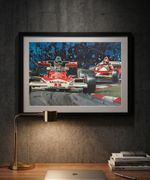 James Hunt & Niki Lauda A3 print painting by Greg Tillett poster Formula 1 F1
