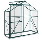 Outsunny 6 x 2.5ft Polycarbonate Greenhouse Aluminium Green House, Green