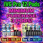 IVG PRO 12 REFILLS / PODS | Prefilled Pods  20mg, 10mg, 0mg - 10K Puffs Per Pod