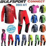 KIDS MX RACE SUIT WULF CONNECT MOTOCROSS QUAD OFF ROAD CHILDRENS JERSEY & PANTS