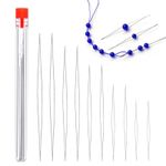 NAYAGOGO 10 Pcs/5 Sizes Stainless Steel Sewing Needles, Beading Needle, Big Eye