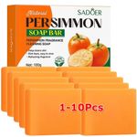 10x Persimmon Soap Bar for Old People Smell, Natural Body Odor Control Bar Soap