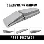 O Gauge Station Platform Set – 2 Straight & 2 Ramp Sections
