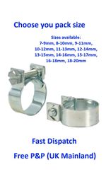 Nut and bolt clips (fuel pipe clips) ZP ,choose your pack size