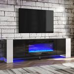 Electric Fireplace With TV Stand Unit Cabinet FirePlace Heater Flame Living Room