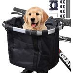 Removable Front Bike Basket Fabric Aluminum Alloy Bag for MTB