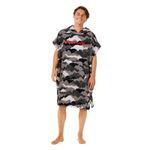 Rip Curl Mens Fun Times Hooded Towel Poncho - Black/Grey - OS