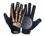 Longboard/Sliding/Free Ride Gloves with Quality Pucks Black.