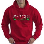 CYMRU Wales Welsh Flag Rugby Adult Unisex Mens Womens Hoodie Hooded Top Gift