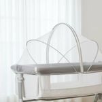 Foldable Crib Net Transparent Net Cover Easy Install