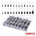 500pc Electrolytic Capacitor Assortment Kit 24 Value 0.1-1000uF Assorted Kit
