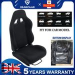 New Reclinable Universal Racing Bucket Seats w/Dual Slider Adjustable Race Seats