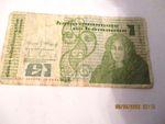 The Central Bank Of Ireland £1 Pound Vintage Banknote 18-04-86