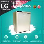 Alpicool 65 litre 12v LG Compressor Fridge/Freezer for Campervan - Silver