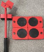 Red Furniture Moving Tool Set with Lever and 4 Sliders