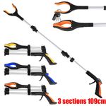 109cm Litter Picker Tool Rubbish Debris Long Pick Up Stick Mobility Reach Graber