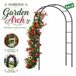 Garden Arch 2.4m Heavy Duty Rose Archway Climbing Plants Wedding Trellis UK