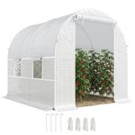 Outsunny Greenhouse Solid Frame Walk-in Garden Grow Large Insect Poly Tunnel