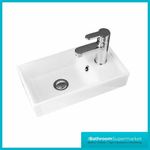 Rectangular Countertop Basin 405mm Wide - 1 Tap Hole Sit on Ceramic 