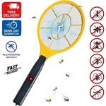 Rechargeable Electric Fly Swatter Zapper USB-C LED 3000V Mosquito Bug Racket