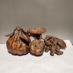 chinese wooden carving Cicada sculptures carved home decor peanut statue ancient
