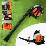 63cc Backpack Leaf Blower Petrol Engine Pro Garden Back Pack Easy Start Blow UK