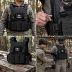 Tactical Vest Quick Detachable Laser Cut Airsoft Carrier Combat Gear Black