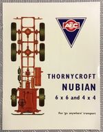 AEC THORNYCROFT Nubian 6x6 & 4x4 Chassis Sales Brochure July 1964 Ref 854 7/64