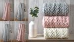 Luxury Super Soft Chunky Hand-Knitted Cable Knit Throw 120x150cm