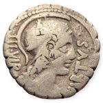 Mn. Aquillius Mn. f. Mn. n. Serrate Denarius 65 BC Rome Roman Republic Coin 10M