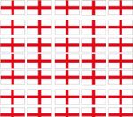 20 Car Decoration Flags England St George Stickers Decals Football World Cup