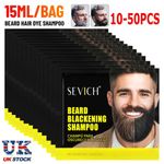 50X Sevich Men`s Beard Mustache Dye Tint Blackening Colour Shampoo Beard shampoo