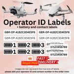 Personalised CAA 5mm Operator ID, Battery + Contact Labels For Drone